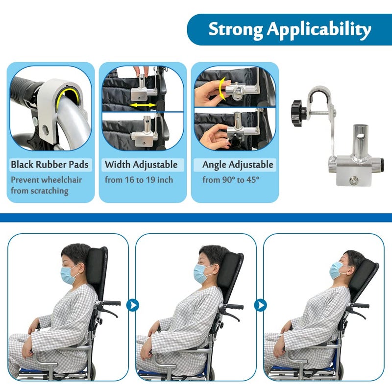 Mybow Wheelchair Neck Support Head Positioning Pillow Headrest for Wheelchair Post Surgery Neck Stabilizer Head Positioner Medical Foam Wedge Keep Head Straight Wheelchairs Accessories for Seniors Adults - Image 5